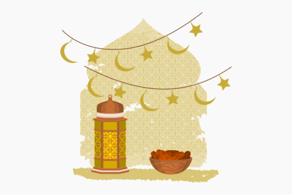 Download Ramadan Lamp and Dates Fruit Decoration - Premium Resources